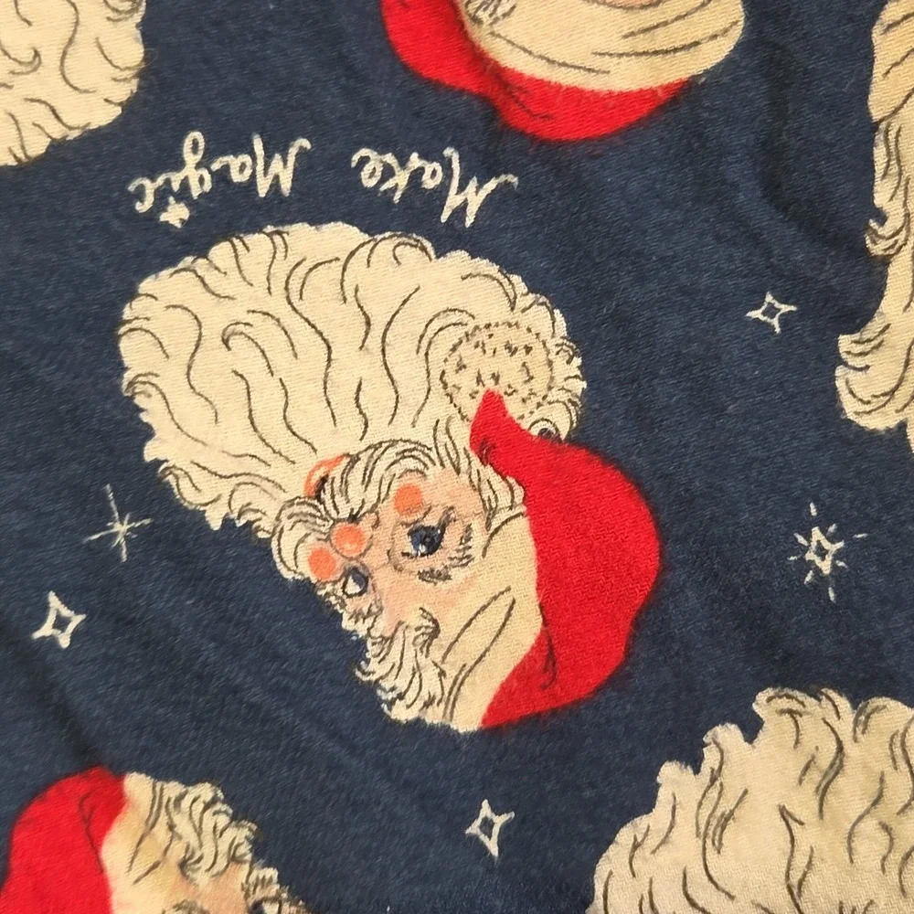 Old Navy Santa Christmas Pajama Lounge Pants Men's‎ Small Blue 100% Cotton